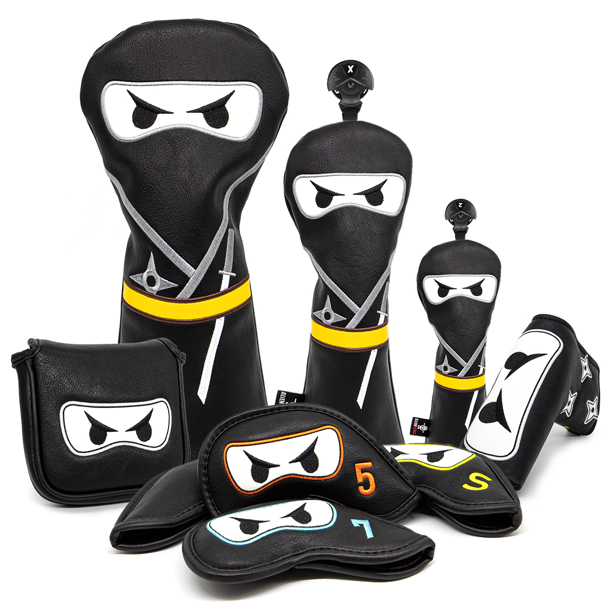 Putter Mallet Blade - Golfclub Headcover Set Aliennana Black Ninja