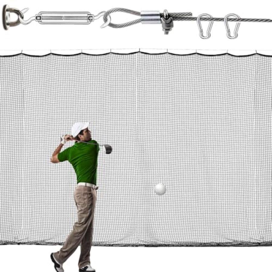 Practice Net Hitting - Golf oefennet, // Golf oefen- en