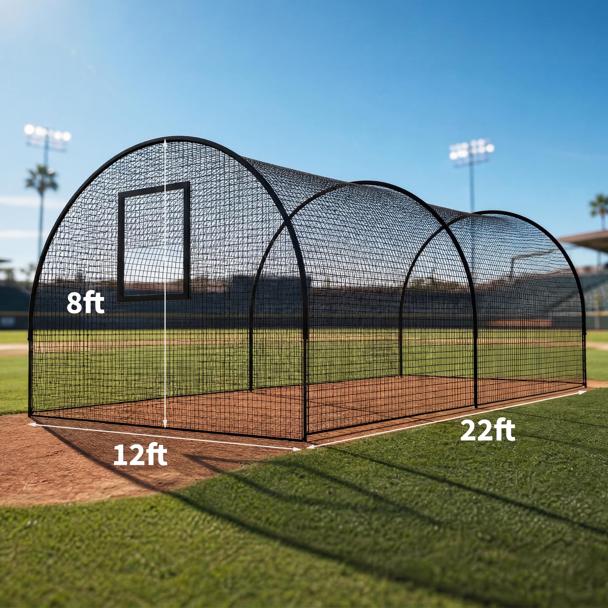 33FT/22FT Honkbal Slagkooi Met - Practice Net Hitting recensie en prijs